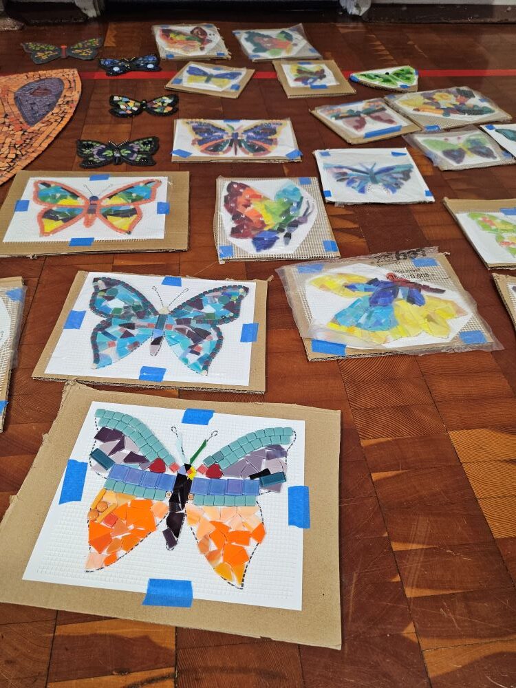 Selection of mosaic butterflies